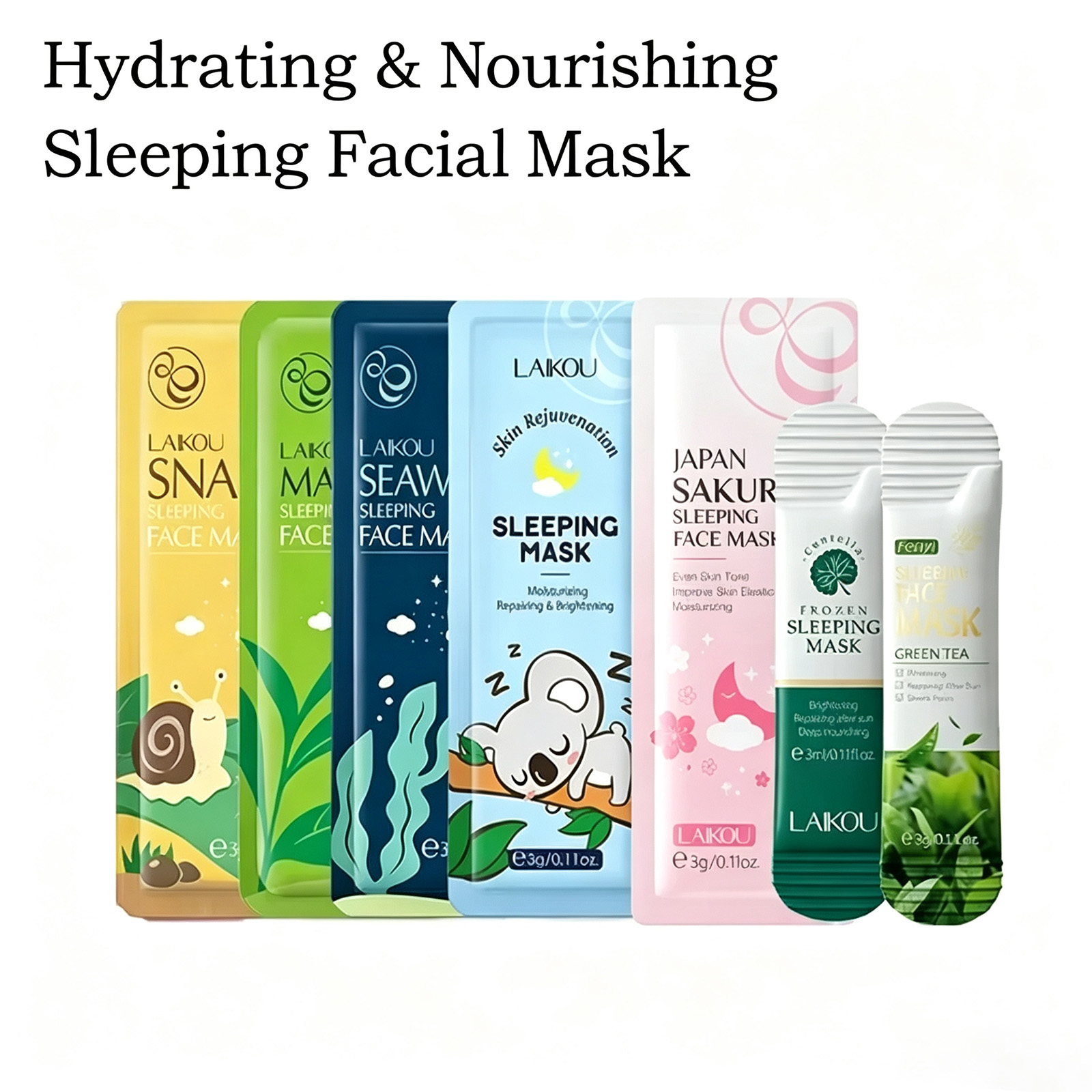 Chamomile Tea - LAIKOU 7PCS Sleeping Facial Mask Set