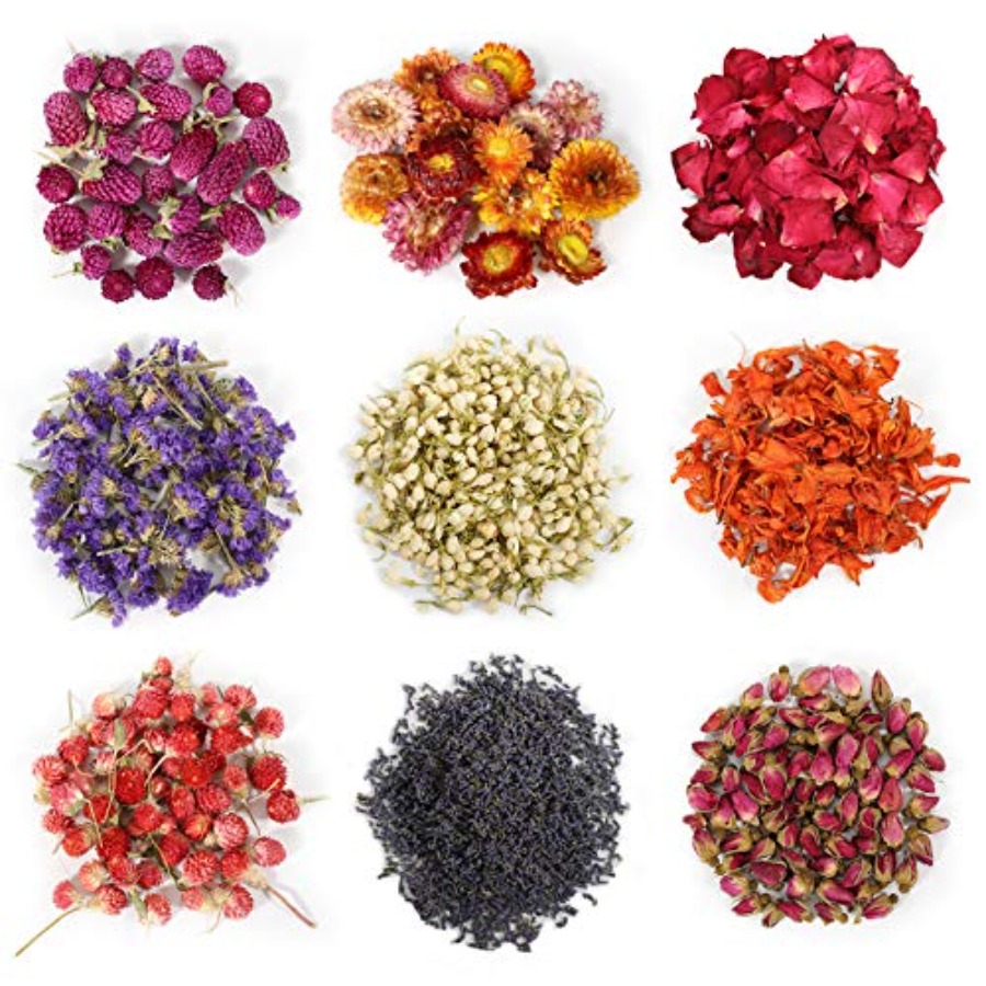 9 Bags Dried Flowers, 100% Nat - đánh giá và giá Dried Herbs
