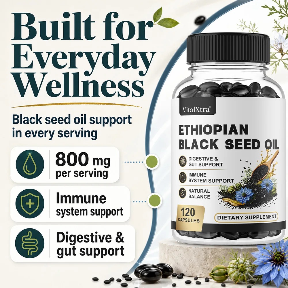 Ethiopian Black Seed Oil Softg - đánh giá và giá Herbal Supplement